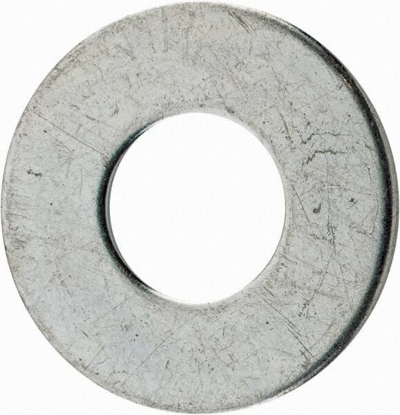 Value Collection - 3/8" Screw, Steel USS Flat Washer - 7/16" ID x 1" OD, 5/64" Thick, Zinc-Plated Finish - Exact Tool & Supply