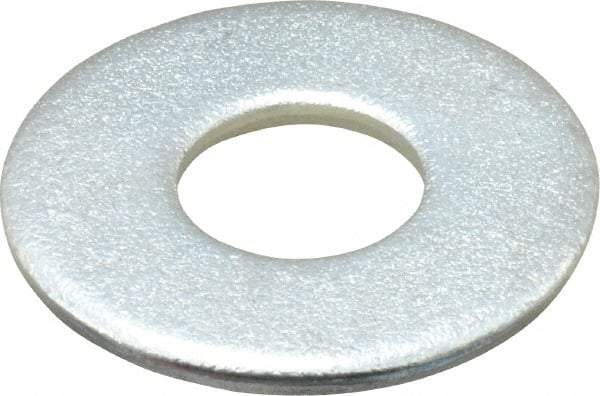 Value Collection - 1/2" Screw, Steel USS Flat Washer - 9/16" ID x 1-3/8" OD, 7/64" Thick, Zinc-Plated Finish - Exact Tool & Supply