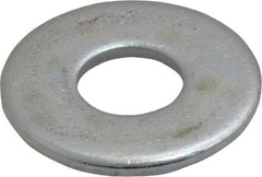 Value Collection - 7/16" Screw, Steel USS Flat Washer - 1/2" ID x 1-1/4" OD, 0.0781" Thick, Zinc-Plated Finish - Exact Tool & Supply