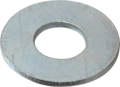 Value Collection - 9/16" Screw, Steel USS Flat Washer - 5/8" ID x 1-1/2" OD, 0.1094" Thick, Zinc-Plated Finish - Exact Tool & Supply