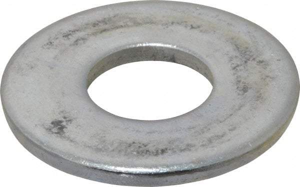 Value Collection - 7/8" Screw, Steel USS Flat Washer - 15/16" ID x 2-1/4" OD, 0.1719" Thick, Zinc-Plated Finish - Exact Tool & Supply