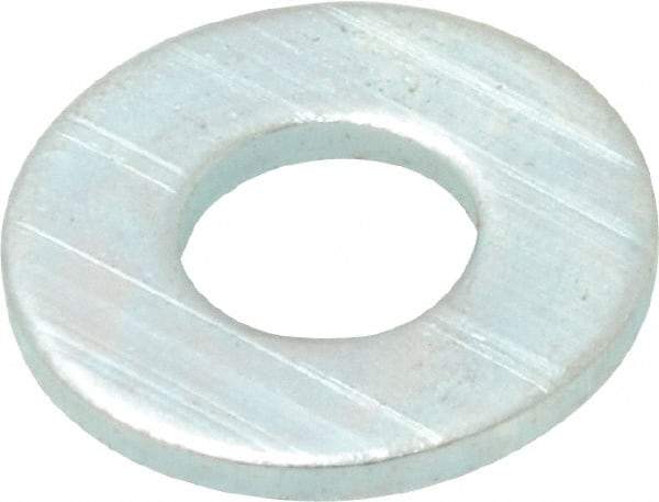 Value Collection - #12 Screw, Steel SAE Flat Washer - 1/4" ID x 9/16" OD, 1/16" Thick, Zinc-Plated Finish - Exact Tool & Supply