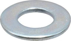 Value Collection - 7/16" Screw, Steel SAE Flat Washer - 15/32" ID x 59/64" OD, 1/16" Thick, Zinc-Plated Finish - Exact Tool & Supply