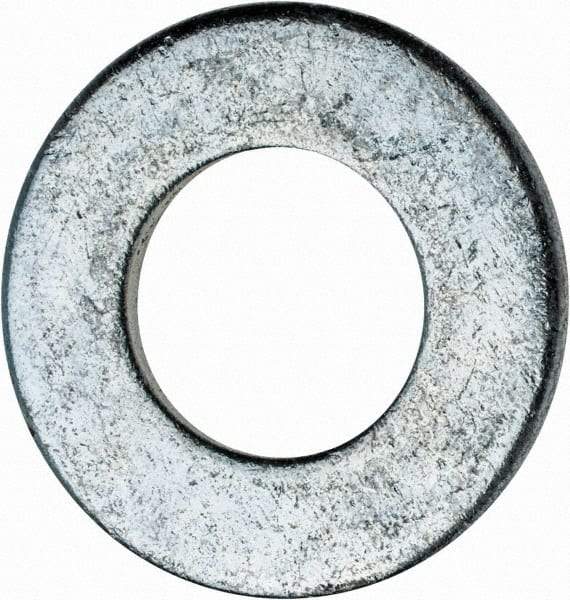 Value Collection - 9/16" Screw, Steel SAE Flat Washer - 19/32" ID x 1-3/16" OD, 3/32" Thick, Zinc-Plated Finish - Exact Tool & Supply