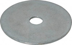 Value Collection - 1/4" Screw, Steel Fender Flat Washer - 1/4" ID x 1-1/2" OD, 0.049" Thick, Zinc-Plated Finish - Exact Tool & Supply