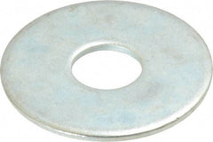 Value Collection - 3/8" Screw, Steel Fender Flat Washer - 3/8" ID x 1-1/4" OD, 0.087" Thick, Zinc-Plated Finish - Exact Tool & Supply