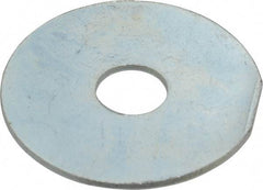 Value Collection - 1/2" Screw, Steel Fender Flat Washer - 1/2" ID x 2" OD, 0.06" Thick, Zinc-Plated Finish - Exact Tool & Supply