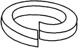 Value Collection - M30, 30.5mm ID, 48.2mm OD, 6mm Thick Split Lock Washer - 316 Austenitic Grade A4 Stainless Steel, Uncoated, 30.5mm Min ID, 31.7mm Max ID, 48.2mm Max OD - Exact Tool & Supply