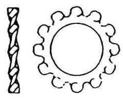 Value Collection - M10 Screw, 10.5mm ID, Stainless Steel Internal Tooth Lock Washer - 18mm OD, Uncoated, Grade 316 & Austenitic A4 - Exact Tool & Supply
