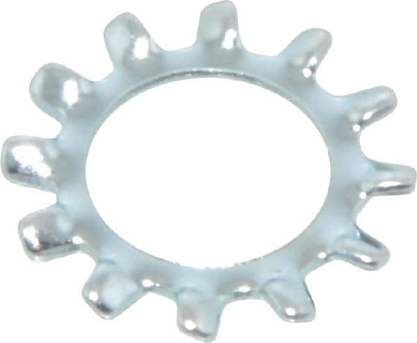 Value Collection - 3/8" Screw, 0.398" ID, Steel External Tooth Lock Washer - 0.694" OD, Zinc-Plated, Grade 2 - Exact Tool & Supply