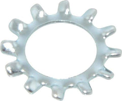 Value Collection - 3/8" Screw, 0.398" ID, Steel External Tooth Lock Washer - 0.694" OD, Zinc-Plated, Grade 2 - Exact Tool & Supply