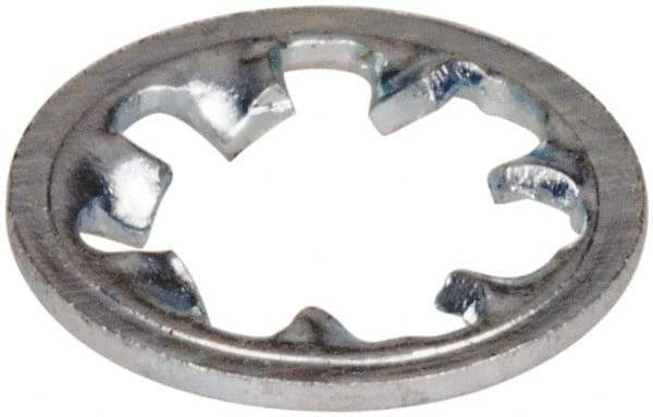 Value Collection - #6 Screw, 0.15" ID, Steel Internal Tooth Lock Washer - 0.295" OD, Zinc-Plated, Grade 2 - Exact Tool & Supply