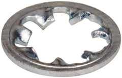 Value Collection - #6 Screw, 0.15" ID, Steel Internal Tooth Lock Washer - 0.295" OD, Zinc-Plated, Grade 2 - Exact Tool & Supply