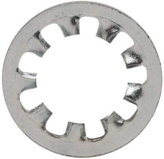 Value Collection - 1/4" Screw, 0.267" ID, Steel Internal Tooth Lock Washer - 0.478" OD, Zinc-Plated, Grade 2 - Exact Tool & Supply
