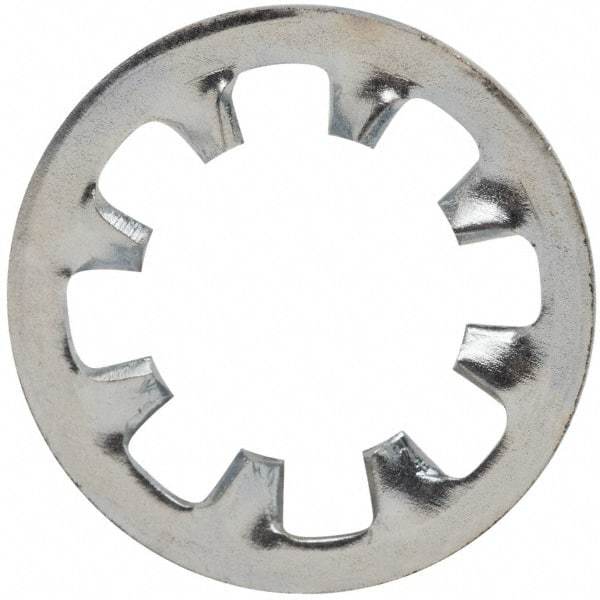 Value Collection - 5/16" Screw, 0.332" ID, Steel Internal Tooth Lock Washer - 0.61" OD, Zinc-Plated, Grade 2 - Exact Tool & Supply