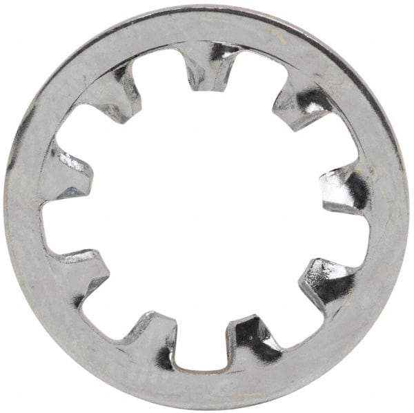 Value Collection - 3/8" Screw, 0.398" ID, Steel Internal Tooth Lock Washer - 0.692" OD, Zinc-Plated, Grade 2 - Exact Tool & Supply