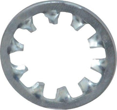 Value Collection - 1/2" Screw, 0.53" ID, Steel Internal Tooth Lock Washer - 0.9" OD, Zinc-Plated, Grade 2 - Exact Tool & Supply