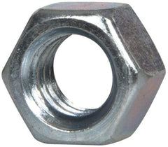 Value Collection - 3/8-16 UNC Steel Right Hand Hex Nut - 9/16" Across Flats, 0.3281" High, Zinc-Plated Finish - Exact Tool & Supply