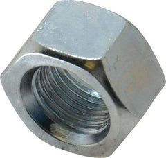 Value Collection - 1/2-20 UNF Steel Right Hand Hex Nut - 3/4" Across Flats, 7/16" High, Zinc-Plated Finish - Exact Tool & Supply