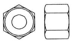 Value Collection - 1-1/2 - 6 UNC Steel Right Hand Heavy Hex Nut - 2-3/8" Across Flats, 1-15/32" High, Hot Dipped Galvanized Finish - Exact Tool & Supply