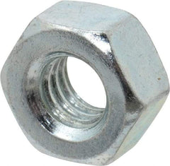 Value Collection - 5/16-18 UNC Steel Right Hand Heavy Hex Nut - 9/16" Across Flats, 0.2969" High, Zinc-Plated Finish - Exact Tool & Supply