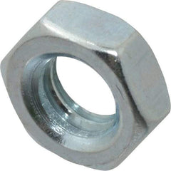 Value Collection - 5/16-18 UNC Steel Right Hand Hex Jam Nut - 1/2" Across Flats, 3/16" High, Zinc-Plated Finish - Exact Tool & Supply