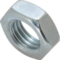 Value Collection - 3/4-10 UNC Steel Right Hand Hex Jam Nut - 1-1/8" Across Flats, 0.4219" High, Zinc-Plated Finish - Exact Tool & Supply