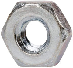 Value Collection - 7/16-20 UNF Steel Right Hand Hex Jam Nut - 11/16" Across Flats, 1/4" High, Zinc-Plated Finish - Exact Tool & Supply