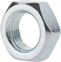 Value Collection - 5/8-18 UNF Steel Right Hand Hex Jam Nut - 15/16" Across Flats, 3/8" High, Zinc-Plated Finish - Exact Tool & Supply