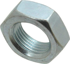 Value Collection - 3/4-16 UNF Steel Right Hand Hex Jam Nut - 1-1/8" Across Flats, 0.4219" High, Zinc-Plated Finish - Exact Tool & Supply