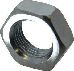Value Collection - 7/8-14 UN Steel Right Hand Hex Jam Nut - 1-5/16" Across Flats, 31/64" High, Zinc-Plated Finish - Exact Tool & Supply