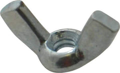 Value Collection - #6-32 UNC, Zinc Plated, Steel Standard Wing Nut - 0.72" Wing Span, 0.41" Wing Span - Exact Tool & Supply