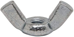 Value Collection - #8-32 UNC, Zinc Plated, Steel Standard Wing Nut - 0.91" Wing Span, 0.47" Wing Span - Exact Tool & Supply
