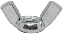 Value Collection - #10-24 UNC, Zinc Plated, Steel Standard Wing Nut - 0.91" Wing Span, 0.47" Wing Span - Exact Tool & Supply