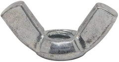 Value Collection - 1/4-20 UNC, Zinc Plated, Steel Standard Wing Nut - 1.1" Wing Span, 0.57" Wing Span - Exact Tool & Supply