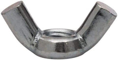 Value Collection - 3/8-16 UNC, Zinc Plated, Steel Standard Wing Nut - 1.44" Wing Span, 0.79" Wing Span - Exact Tool & Supply