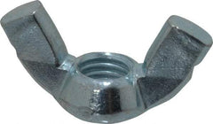 Value Collection - 1/2-13 UNC, Zinc Plated, Steel Standard Wing Nut - 1.94" Wing Span, 1" Wing Span - Exact Tool & Supply