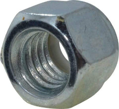 Value Collection - 3/8-16 UNC Grade 2 Hex Lock Nut with Nylon Insert - 9/16" Width Across Flats, 15/32" High, Zinc-Plated Finish - Exact Tool & Supply