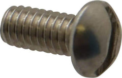 Value Collection - #8-32 UNC, 3/8" Length Under Head Slotted Drive Machine Screw - Round Head, Grade 18-8 Stainless Steel, Uncoated, Without Washer - Exact Tool & Supply