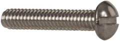 Value Collection - #8-32 UNC, 7/8" Length Under Head Slotted Drive Machine Screw - Round Head, Grade 18-8 Stainless Steel, Uncoated, Without Washer - Exact Tool & Supply