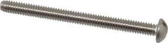 Value Collection - #8-32 UNC, 2" Length Under Head Slotted Drive Machine Screw - Round Head, Grade 18-8 Stainless Steel, Uncoated, Without Washer - Exact Tool & Supply