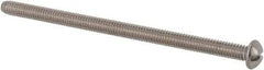 Value Collection - #8-32 UNC, 3" Length Under Head Slotted Drive Machine Screw - Round Head, Grade 18-8 Stainless Steel, Uncoated, Without Washer - Exact Tool & Supply