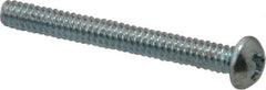 Value Collection - #10-32 UNF, 1" Length Under Head Slotted Drive Machine Screw - Round Head, Grade 18-8 Stainless Steel, Uncoated, Without Washer - Exact Tool & Supply