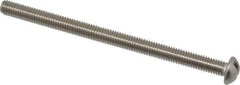 Value Collection - #10-32 UNF, 3" Length Under Head Slotted Drive Machine Screw - Round Head, Grade 18-8 Stainless Steel, Uncoated, Without Washer - Exact Tool & Supply
