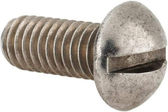 Value Collection - 5/16-18 UNC, 3/4" Length Under Head Slotted Drive Machine Screw - Round Head, Grade 18-8 Stainless Steel, Uncoated, Without Washer - Exact Tool & Supply