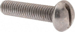 Value Collection - 5/16-18 UNC, 1-1/2" Length Under Head Slotted Drive Machine Screw - Round Head, Grade 18-8 Stainless Steel, Uncoated, Without Washer - Exact Tool & Supply
