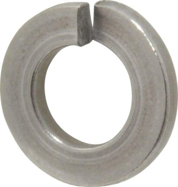 Value Collection - 1/4", 0.062" Thick Split Lock Washer - 18-8 Stainless Steel, 0.252" Min ID, 0.26" Max ID, 0.25" Min OD, 0.487" Max OD - Exact Tool & Supply