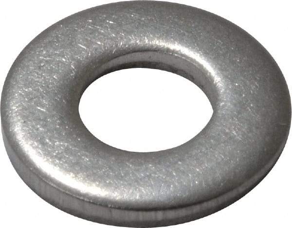 Value Collection - #10 Screw, Grade 18-8 Stainless Steel Standard Flat Washer - 7/32" ID x 1/2" OD, 0.049" Thick - Exact Tool & Supply