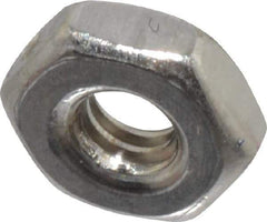 Value Collection - #2-56 UNC Stainless Steel Right Hand Machine Screw Hex Nut - 3/16" Across Flats, 1/16" High, Uncoated - Exact Tool & Supply