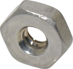 Value Collection - #6-32 UNC Stainless Steel Right Hand Machine Screw Hex Nut - 5/16" Across Flats, 7/64" High, Uncoated - Exact Tool & Supply